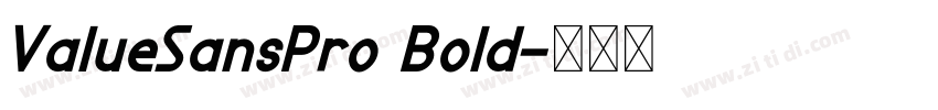 ValueSansPro Bold字体转换